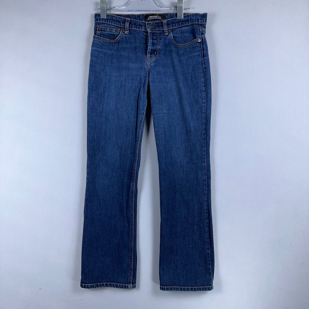 London Bootcut Jeans Womens Size 6 Premium Stretch Denim Mid-Rise Blue